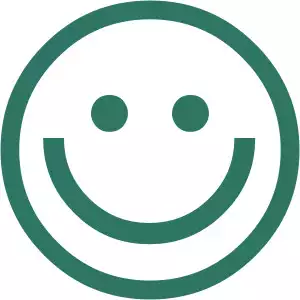 kontrolsmiley glad mund